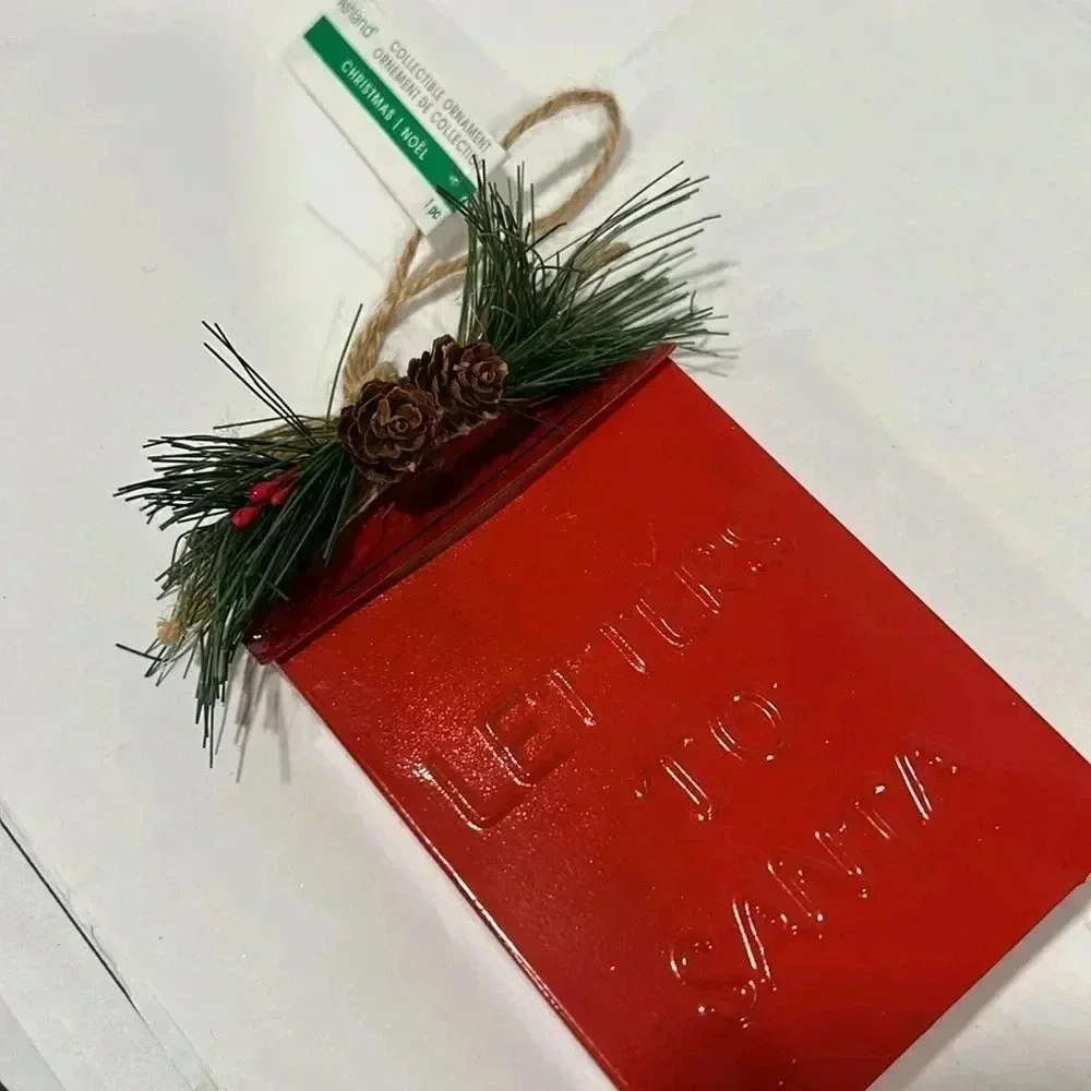 Ashland White Letters To Santa Mailbox Metal